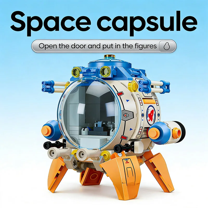 Space Capsule Building Blocks City Building Blocks Desktop Decoration Toy for Boys and Girls Kids Christmas Holiday Gift
Space Capsule Building Blocks City Building Blocks Desktop Decoration Toy for Boys and Girls Kids Christmas Holiday Gift