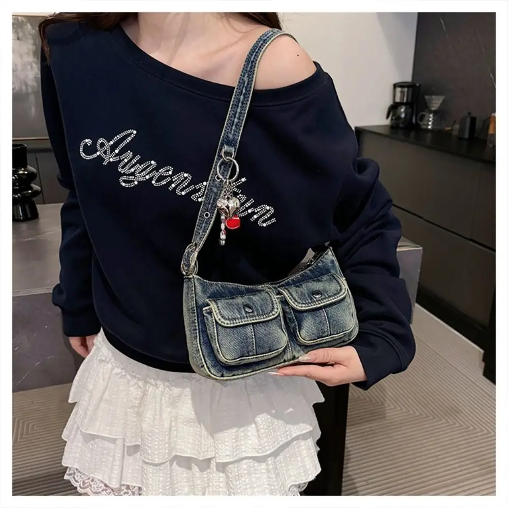 Fashion Handbag Retro Denim Bag Underarm Bag Crossbody Bag Spicy Girl Shoulder Bag Armpit Bag Y2K Cloth bag Streetwear
Fashion Handbag Retro Denim Bag Underarm Bag Crossbody Bag Spicy Girl Shoulder Bag Armpit Bag Y2K Cloth bag Streetwear