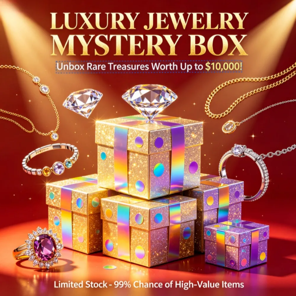 Once In A Lifetime Jewelry Lucky Blind Box Random High End Designer Necklace Ring Earring Bracelet Shock Value Surprise Pack
Once In A Lifetime Jewelry Lucky Blind Box Random High End Designer Necklace Ring Earring Bracelet Shock Value Surprise Pack