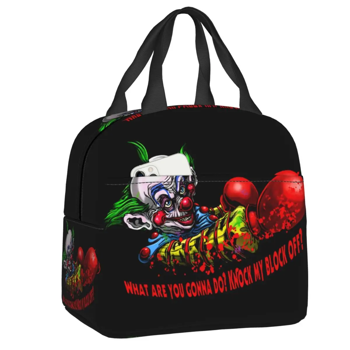 Horror Movie Killer Klowns From Outer Space Insulated Lunch Bags for Outdoor Picnic Portable Cooler Thermal Lunch Box Women
Horror Movie Killer Klowns From Outer Space Insulated Lunch Bags for Outdoor Picnic Portable Cooler Thermal Lunch Box Women