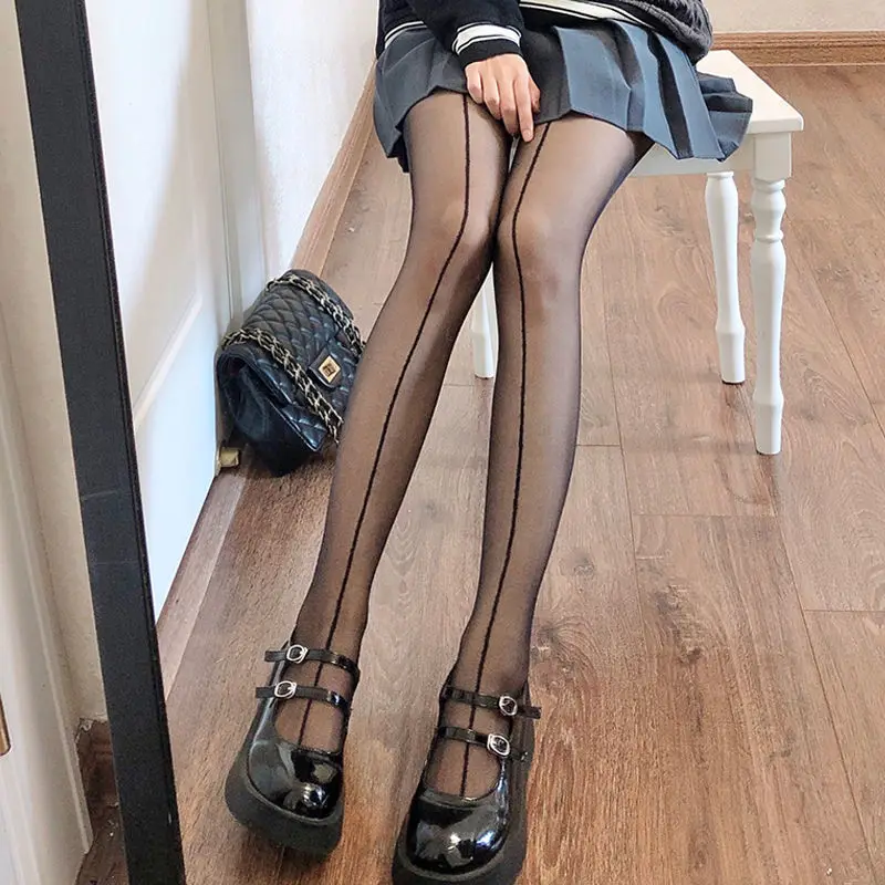 Vertical Line Stockings for Women Ultra-Thin Front and Back Two-Way Wear Shrimp Line Black Silk Sexy Slimming TransparentjkSprin
Vertical Line Stockings for Women Ultra-Thin Front and Back Two-Way Wear Shrimp Line Black Silk Sexy Slimming TransparentjkSprin