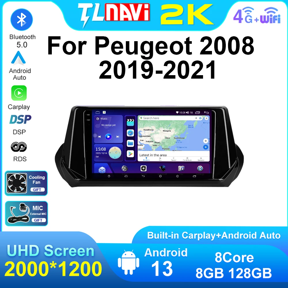 8-ядерный мультимедийный плеер с GPS-навигацией для 2019 2020 2021 Peugeot 2008 208 Android Auto, автомобильный радиоприемник Carplay, умный головное устройство
8-ядерный мультимедийный плеер с GPS-навигацией для 2019 2020 2021 Peugeot 2008 208 Android Auto, автомобильный радиоприемник Carplay, умный головное устройство