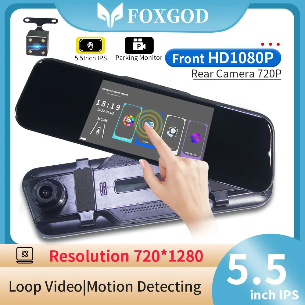 Car DVR Rearview Mirror Camera 1080P Front Rear Dual Dash Cam Touch Screen Video Recorder Free Rear Camera Black Box
Car DVR Rearview Mirror Camera 1080P Front Rear Dual Dash Cam Touch Screen Video Recorder Free Rear Camera Black Box