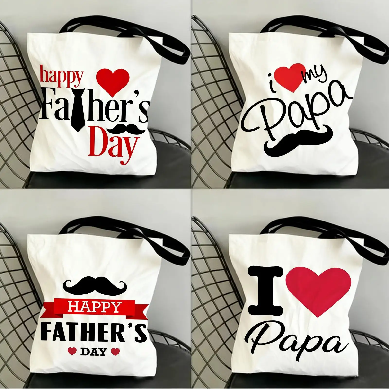 Father's Day Storage Bags Canvas Double-Sided Print Shopping Bag Large Capacity Aesthetic Reusable Tote Bag
Father's Day Storage Bags Canvas Double-Sided Print Shopping Bag Large Capacity Aesthetic Reusable Tote Bag