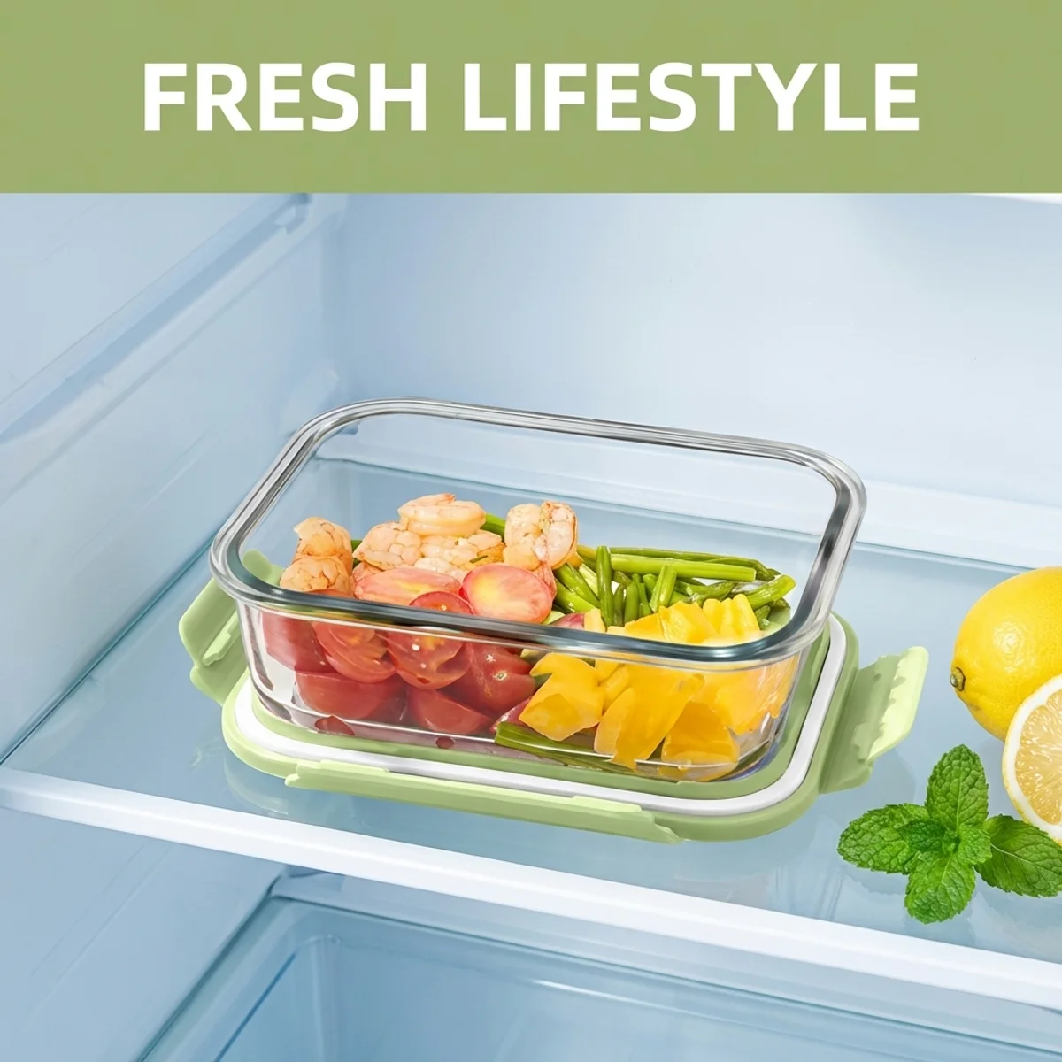 Fresh Matcha Green High Borosilicate Glass Food Storage Containers with Lids,Leak-Proof Locking Lids&Airtight Silicone Seal
Fresh Matcha Green High Borosilicate Glass Food Storage Containers with Lids,Leak-Proof Locking Lids&Airtight Silicone Seal