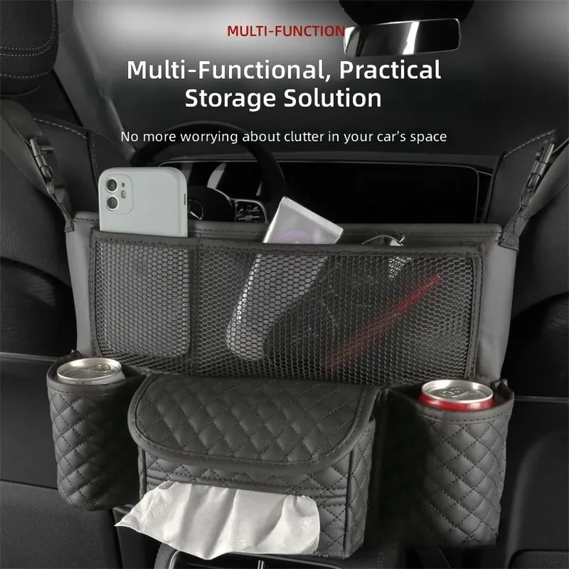 Plaid Leather Car Organizer, Multifunctional Storage Bag for Center Console & Seat Back Storage Pouch
Plaid Leather Car Organizer, Multifunctional Storage Bag for Center Console & Seat Back Storage Pouch