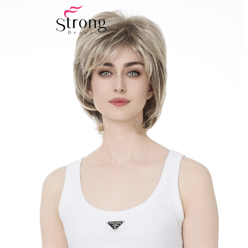 Stongbeauty Короткий мягкий и пушистый многослойный парик с омбре блондинкой для женщин
Stongbeauty Короткий мягкий и пушистый многослойный парик с омбре блондинкой для женщин