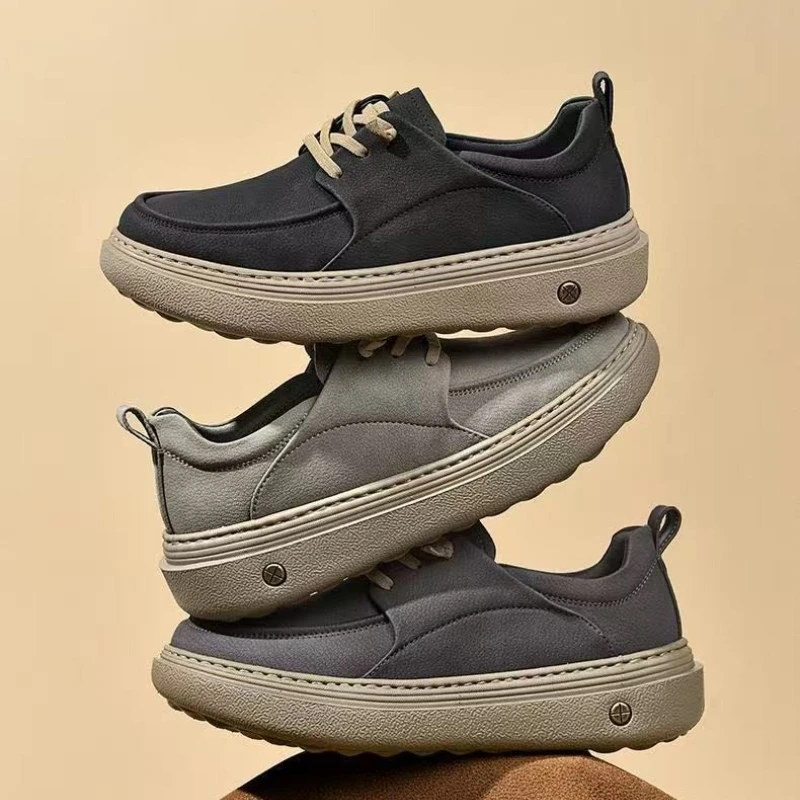 Удобная мужская повседневная кожаная обувь, простые деловые туфли в стиле ретро на толстой подошве для мужчин, модные кроссовки на шнуровке
Удобная мужская повседневная кожаная обувь, простые деловые туфли в стиле ретро на толстой подошве для мужчин, модные кроссовки на шнуровке