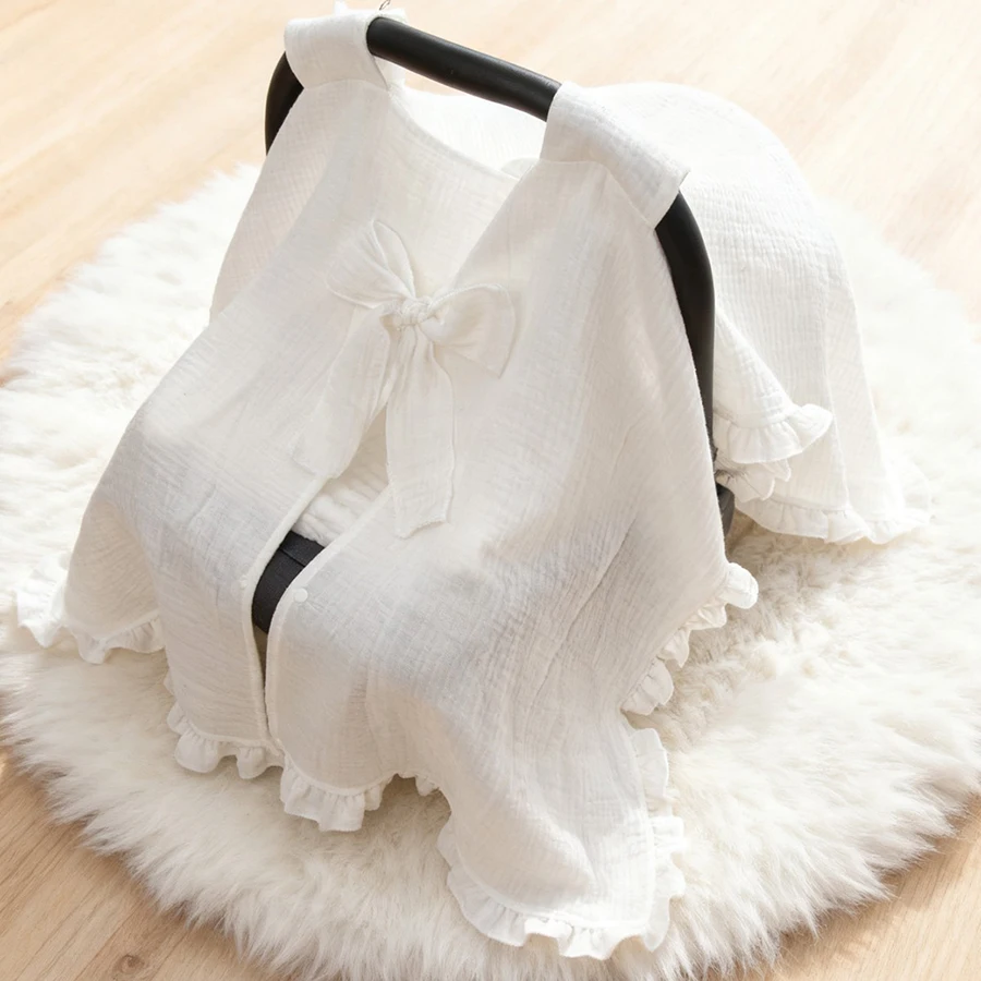 Baby Summer Sunshade Cloth Baby Stroller Cover White Lace Bowknot Sunproof Outdoor Protective Cover with Ruffle for Infants
Baby Summer Sunshade Cloth Baby Stroller Cover White Lace Bowknot Sunproof Outdoor Protective Cover with Ruffle for Infants