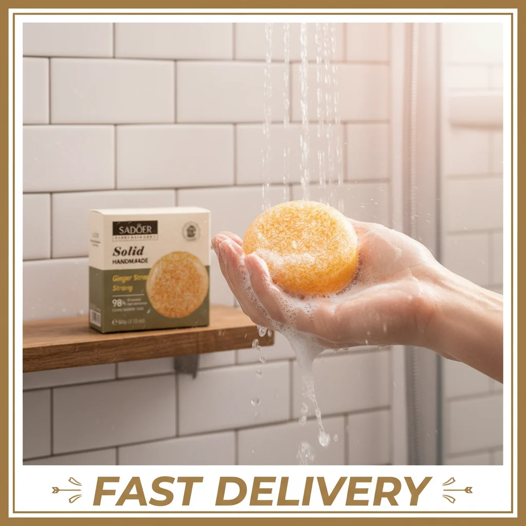 1/2pcs Ginger Shampoo Soap with Oil Control, Refreshing Solid Shampoo Soap, No Silicone Oil, No Residue, Plant Essential Oil
1/2pcs Ginger Shampoo Soap with Oil Control, Refreshing Solid Shampoo Soap, No Silicone Oil, No Residue, Plant Essential Oil