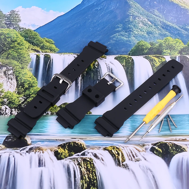 Black Resin Watch Band Strap 16mm Compatible with Casio DW9052 9050 9051 8800 9000 004 3232 Men's Sports Watch Wristband buckle
Black Resin Watch Band Strap 16mm Compatible with Casio DW9052 9050 9051 8800 9000 004 3232 Men's Sports Watch Wristband buckle