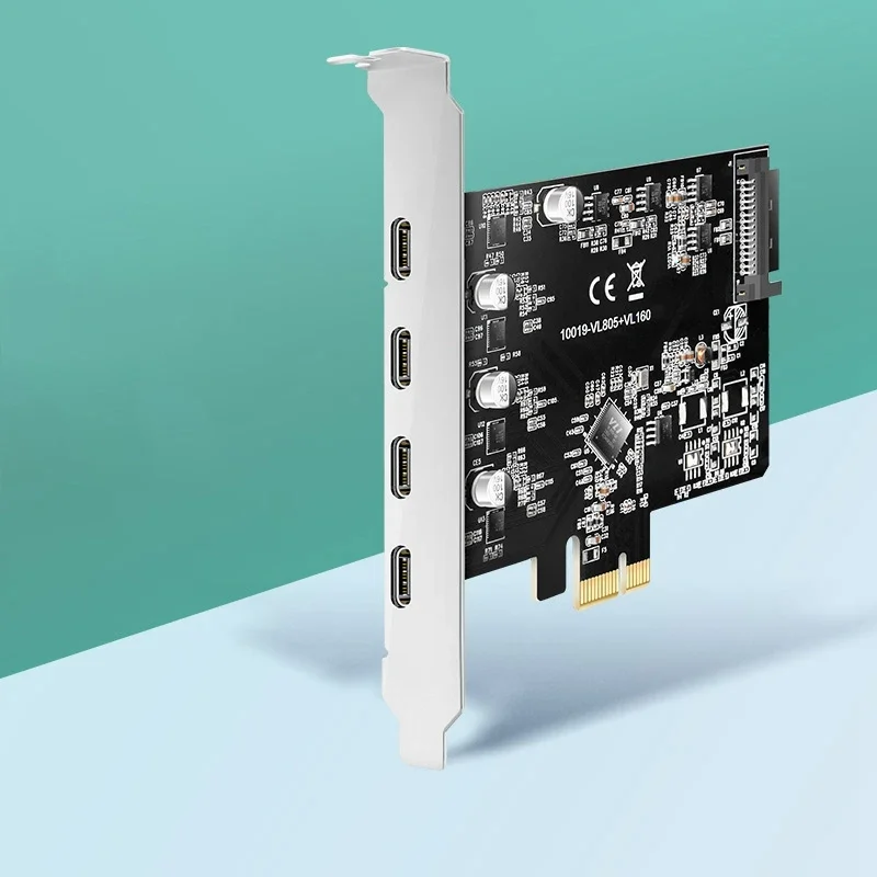 Pci-E to dual Type-C USB3.1 Expansion Card 4 Port 5Gbps High-Speed Type C Adapter Card pcie converter tc usb 3.1
Pci-E to dual Type-C USB3.1 Expansion Card 4 Port 5Gbps High-Speed Type C Adapter Card pcie converter tc usb 3.1