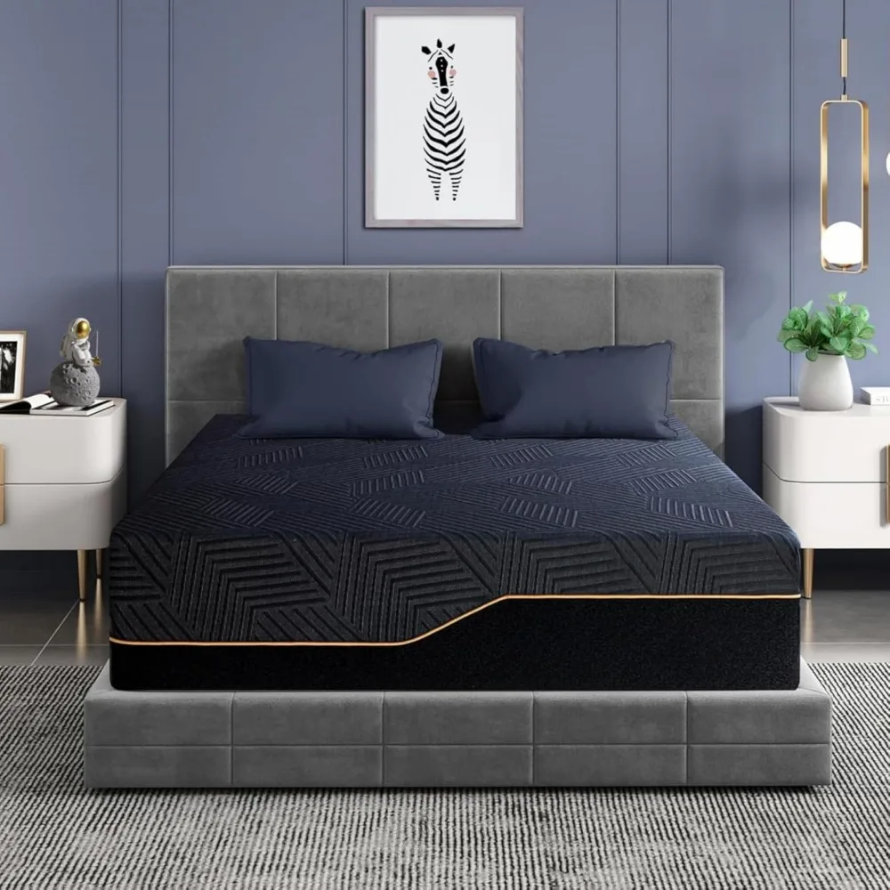 California King Size 14 Inch Memory Foam Mattress Topper, Comfort Cooling Mattress Pad in A Box, Black
California King Size 14 Inch Memory Foam Mattress Topper, Comfort Cooling Mattress Pad in A Box, Black
