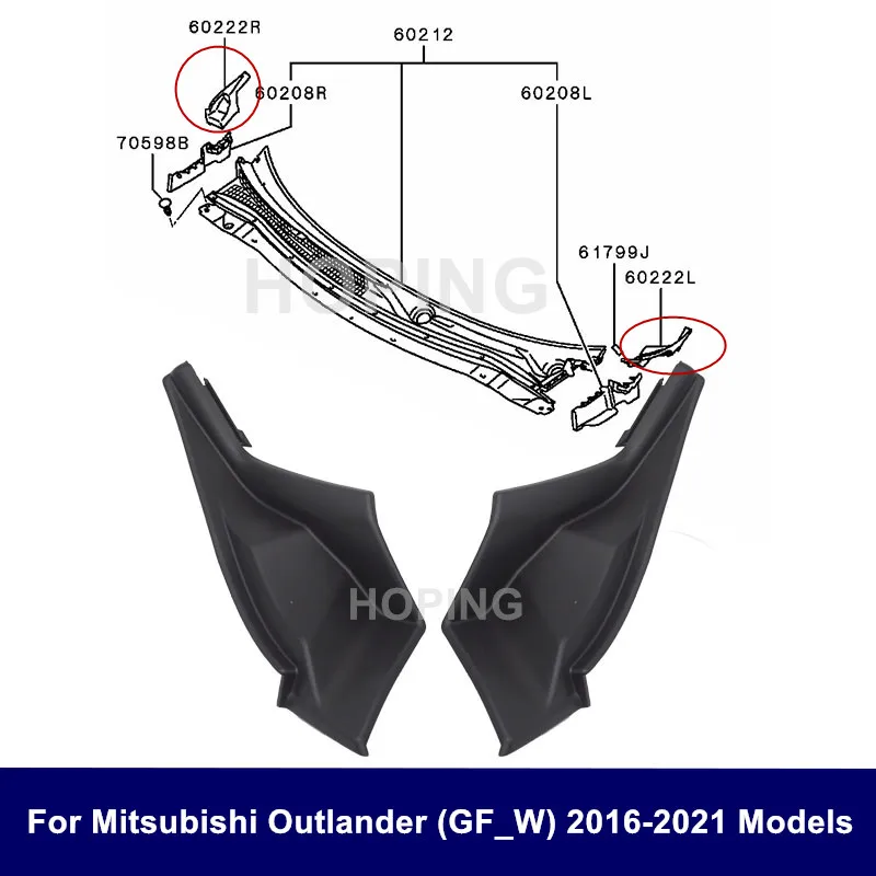 Car Front Windshield Wrap Corner Trim Wiper Side Cowl Trim Cover Lid For Mitsubishi Outlander (GF_W) 2016-2020 7405A773 7405A774
Car Front Windshield Wrap Corner Trim Wiper Side Cowl Trim Cover Lid For Mitsubishi Outlander (GF_W) 2016-2020 7405A773 7405A774