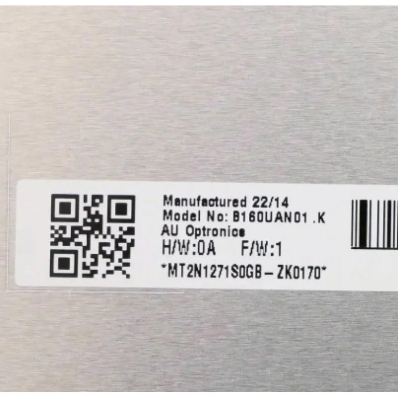 B160UAN01.K 16.0 inch 1920x1200 LCD Display Panel EDP Laptop Matrix LED Screen NEW
B160UAN01.K 16.0 inch 1920x1200 LCD Display Panel EDP Laptop Matrix LED Screen NEW