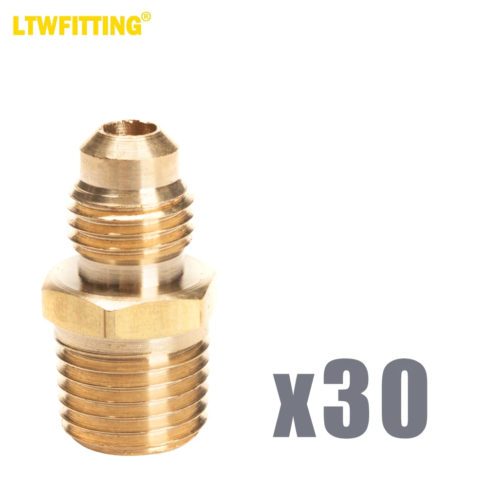 LTWFITTING Brass Flare 1/4" OD x 1/4" Male NPT Connector Tube Fitting(pack of 30)
LTWFITTING Brass Flare 1/4" OD x 1/4" Male NPT Connector Tube Fitting(pack of 30)