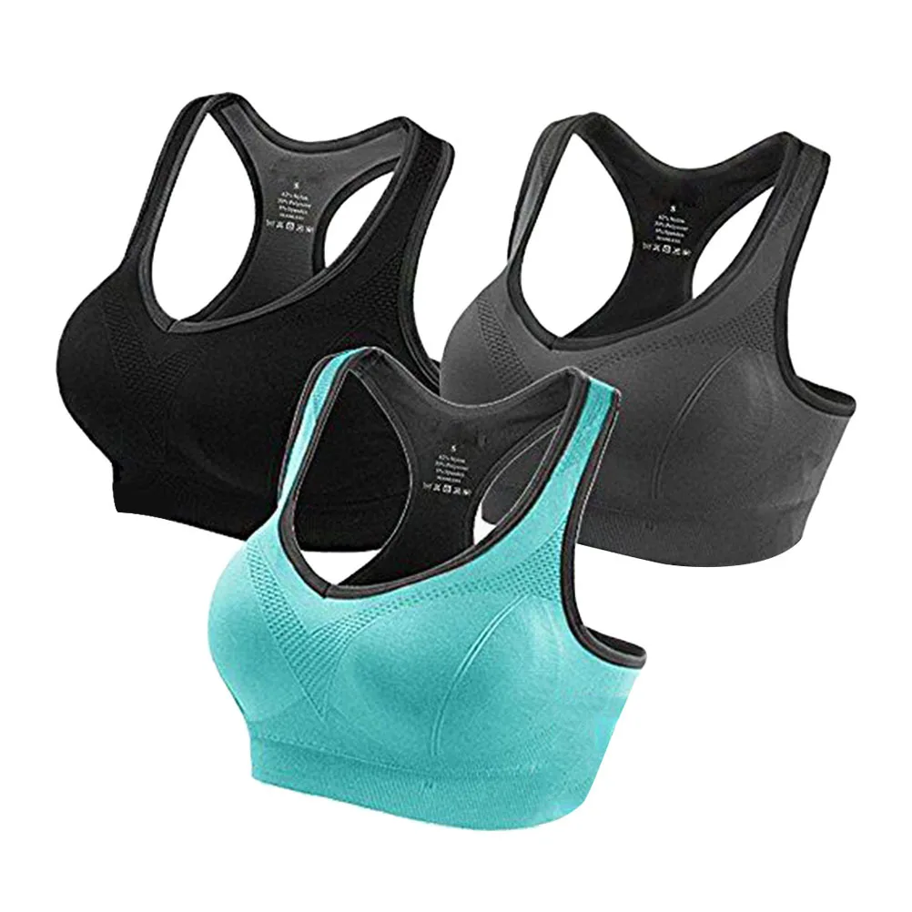 3Pcs Yoga Bras for Women High Bra Padded Seamless Fitness Top Breathable Sweat-Wicking Comfortable Stretch Vest
3Pcs Yoga Bras for Women High Bra Padded Seamless Fitness Top Breathable Sweat-Wicking Comfortable Stretch Vest