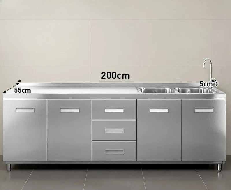 A11 304 stainless steel kitchen cabinet, household modern stove integrated rural kitchen storage bowl cabinet
A11 304 stainless steel kitchen cabinet, household modern stove integrated rural kitchen storage bowl cabinet