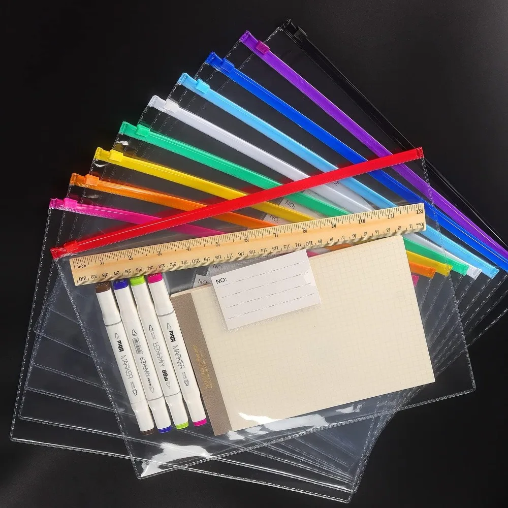 11pcs A4 Clear Zipper File Folders with Label Pocket, Reusable Zipper Pouch for Office, School, Travel Supplies
11pcs A4 Clear Zipper File Folders with Label Pocket, Reusable Zipper Pouch for Office, School, Travel Supplies