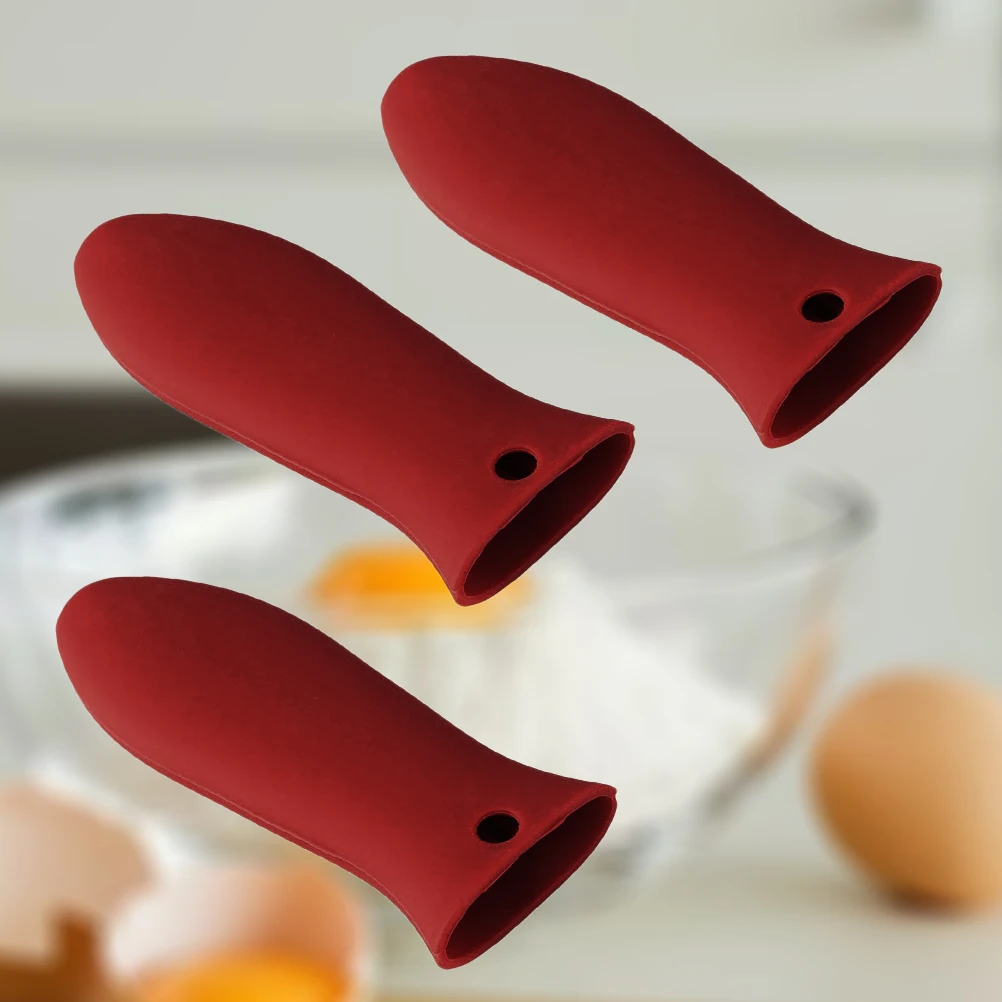 3 Pcs Silicone Pot Handle Cover Thicken Anti-slip Heat Resistant Fry Pan Sleeve Grip Handle Cover (Red)
3 Pcs Silicone Pot Handle Cover Thicken Anti-slip Heat Resistant Fry Pan Sleeve Grip Handle Cover (Red)
