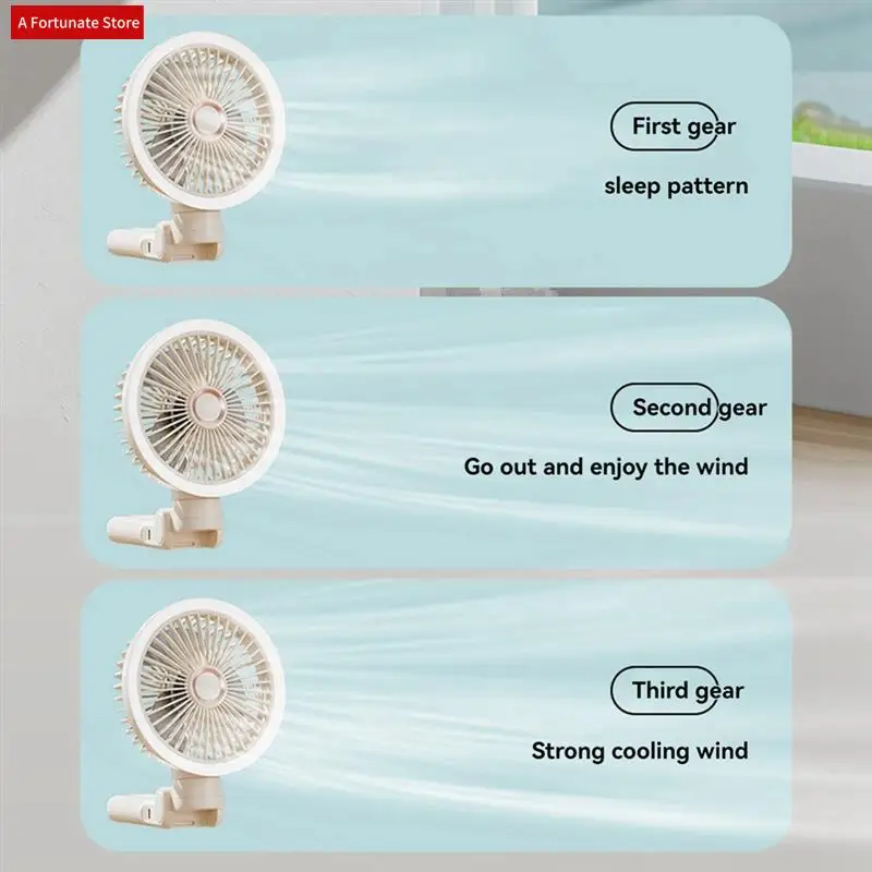 USB Rechargeable Table Fan Clip-On Type Portable Mini Desk Fan 360 Degree Rotation Adjustable Clip-On With Lights Fan-A78G
USB Rechargeable Table Fan Clip-On Type Portable Mini Desk Fan 360 Degree Rotation Adjustable Clip-On With Lights Fan-A78G