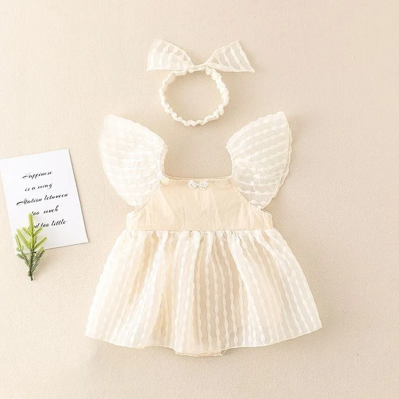 Cute Baby Girls Summer Triangle Romper Thin Breathable Princess Style Bodysuit Stylish Soft Daily Clothing for Full Moon Infant
Cute Baby Girls Summer Triangle Romper Thin Breathable Princess Style Bodysuit Stylish Soft Daily Clothing for Full Moon Infant