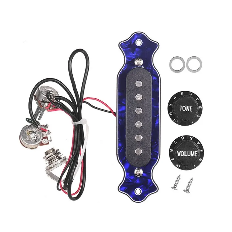 Blue Pearl Shell 6 String Sound Hole Magnetic Pickup with Tone Volume Controller for Folk Acoustic Electric Guitar
Blue Pearl Shell 6 String Sound Hole Magnetic Pickup with Tone Volume Controller for Folk Acoustic Electric Guitar