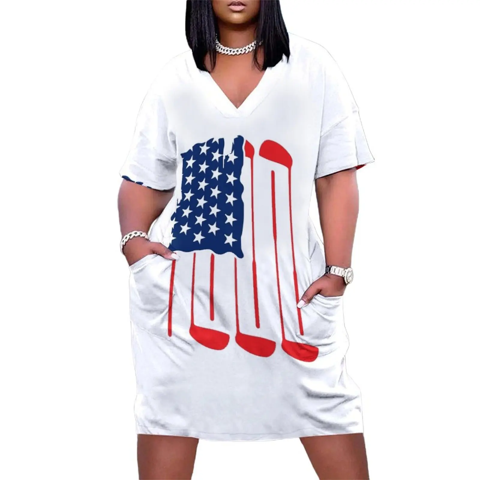 Golf american flag TTA Loose Pocket Dress Cocktail of dresses women formal occasion dresses
Golf american flag TTA Loose Pocket Dress Cocktail of dresses women formal occasion dresses