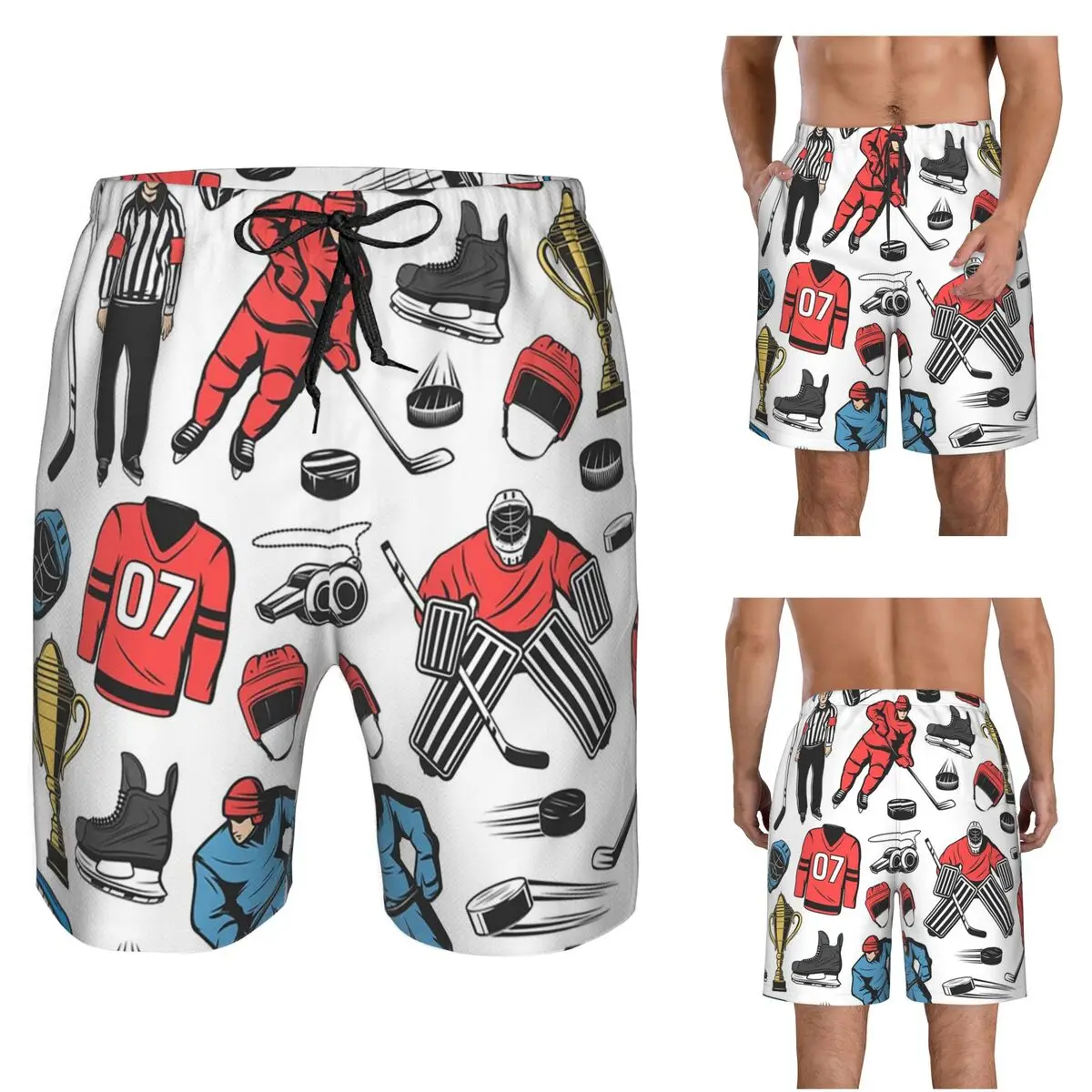 Ice Hockey Players On Rink Trunks Beach Board Shorts Casual Quick Dry Swim Summer Men Pants
Ice Hockey Players On Rink Trunks Beach Board Shorts Casual Quick Dry Swim Summer Men Pants