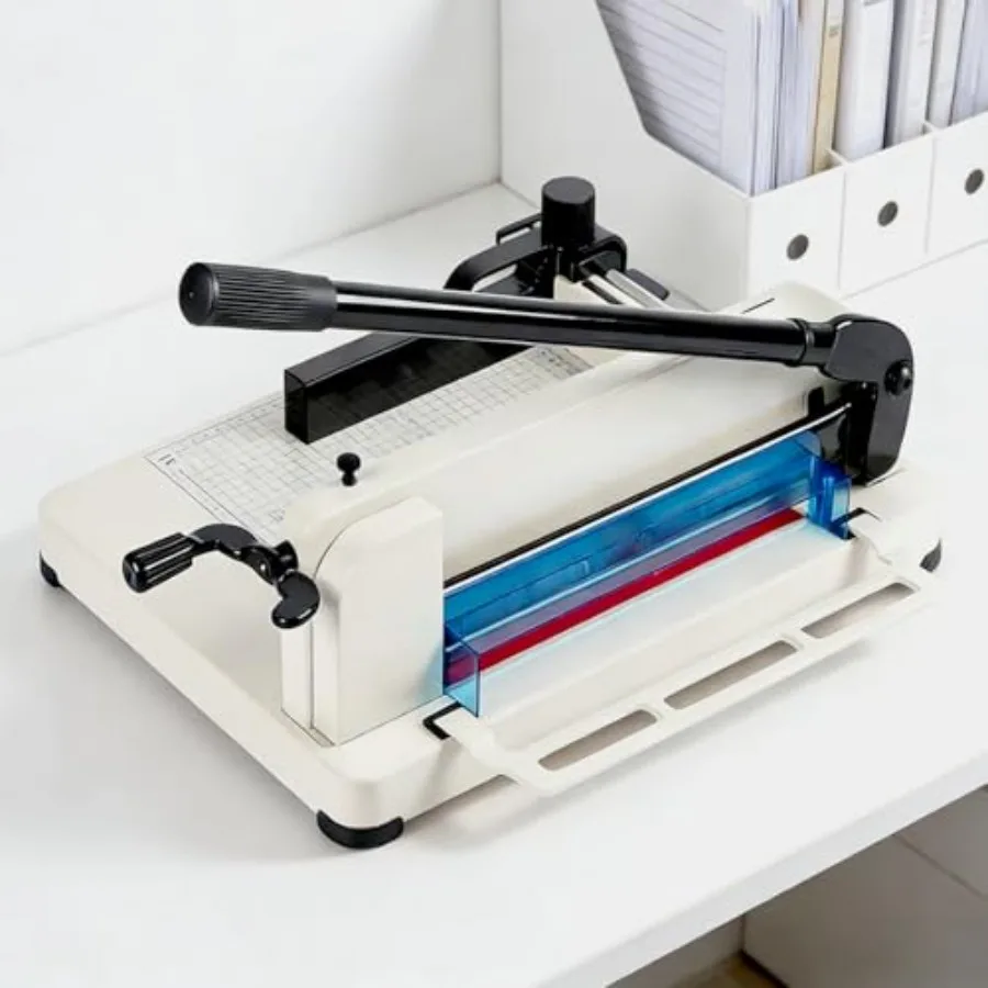 Heavy Duty Paper Cutter 12" Guillotine A4 Paper Cutter 400 Sheets Ccity Paper Trimmer Double Safety Protection Durable HSS Blad
Heavy Duty Paper Cutter 12" Guillotine A4 Paper Cutter 400 Sheets Ccity Paper Trimmer Double Safety Protection Durable HSS Blad