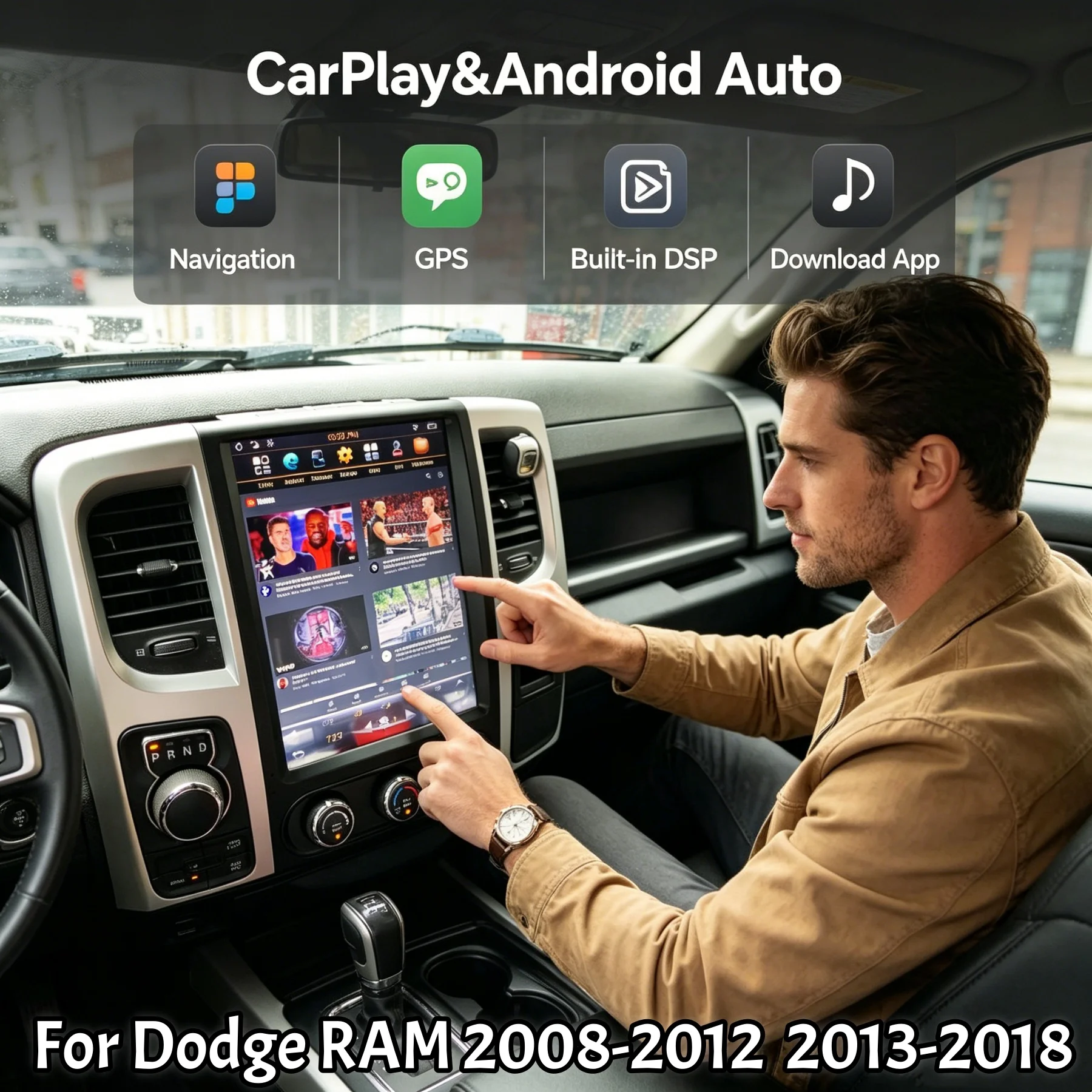 12.1'' For Dodge RAM 1500 Trucks 2008-2018 Android Car Multimedia Player Radio GPS Tesla Touch Screen CarPlay Android Auto DSP
12.1'' For Dodge RAM 1500 Trucks 2008-2018 Android Car Multimedia Player Radio GPS Tesla Touch Screen CarPlay Android Auto DSP