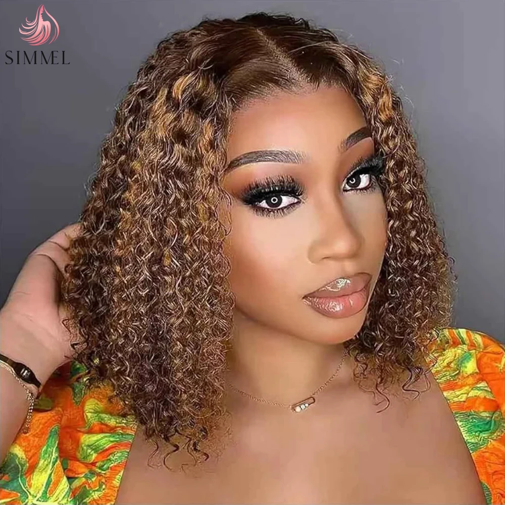 P4/27 Highlight 6x4 Lace Front Wig Glueless Deep Wave Short Bob Wigs Human Hair Pre Cut Wear Go Easy Brown Curly Lace Wigs
P4/27 Highlight 6x4 Lace Front Wig Glueless Deep Wave Short Bob Wigs Human Hair Pre Cut Wear Go Easy Brown Curly Lace Wigs