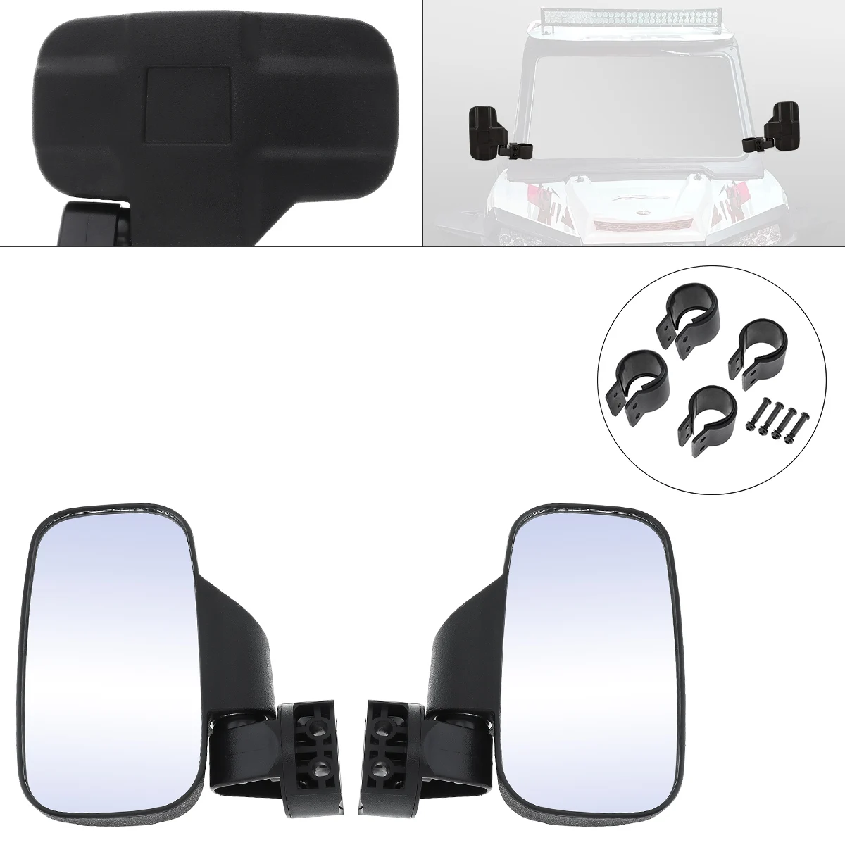 2pcs 19.2CM Black Motorcycle Rearview Mirrorr Motorbike Rear view Mirror with 1.75" 2" Mounts Universal for UTV General Models
2pcs 19.2CM Black Motorcycle Rearview Mirrorr Motorbike Rear view Mirror with 1.75" 2" Mounts Universal for UTV General Models