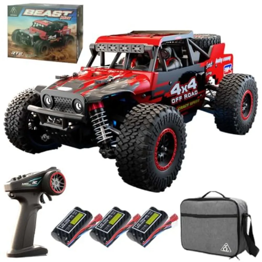 RC offroad truck for adult use, brushless motor, black, 50KM/H speed and 4X4 all-terrain capability
RC offroad truck for adult use, brushless motor, black, 50KM/H speed and 4X4 all-terrain capability