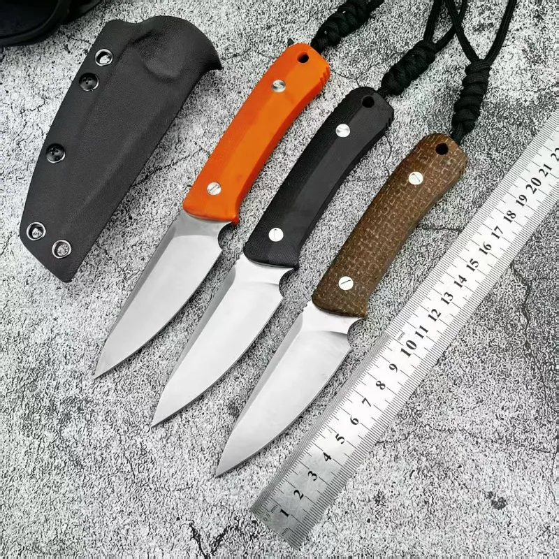 New Outdoor Portable Straight Knife G10K Sheath High Hardness Sharp Camping Survival Barbecue Commonly Used Household Knives 
New Outdoor Portable Straight Knife G10K Sheath High Hardness Sharp Camping Survival Barbecue Commonly Used Household Knives