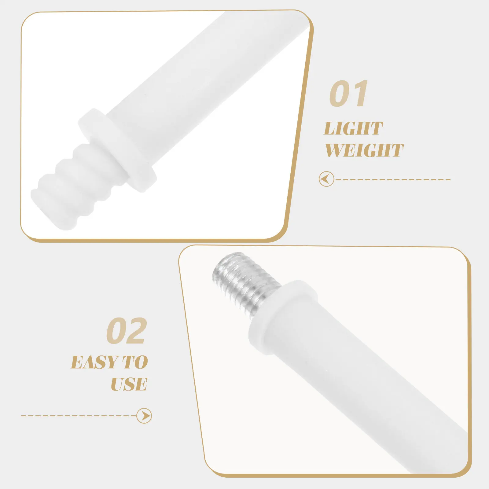 2Pcs Toilet Brush Attachment Pole Replacement Heavy Duty Threaded Design for Toilet Brush Head Connector Bathroom Cleaning Tool
2Pcs Toilet Brush Attachment Pole Replacement Heavy Duty Threaded Design for Toilet Brush Head Connector Bathroom Cleaning Tool