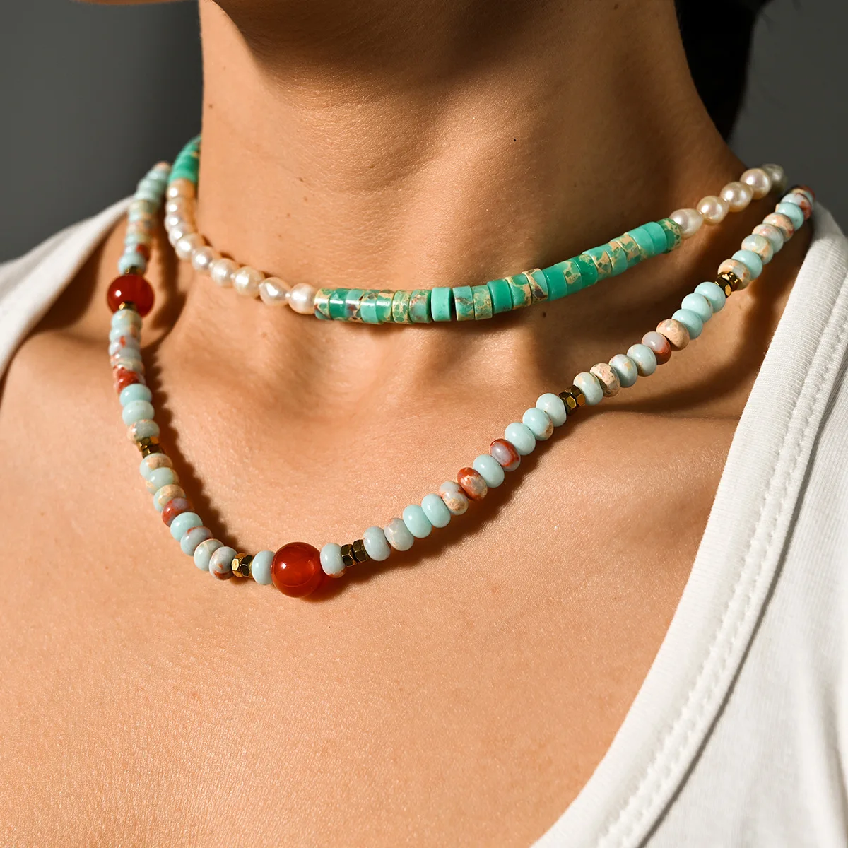 Original design temperament elegant natural stone necklace freshwater pearl with pure handmade stainless steel stone necklace
Original design temperament elegant natural stone necklace freshwater pearl with pure handmade stainless steel stone necklace