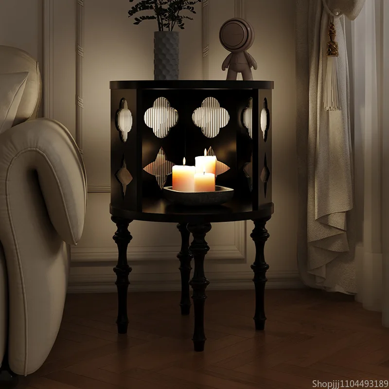 French Vintage Side Table - Round Checkered Glass End Table for Living Room & Bedroom Decor
French Vintage Side Table - Round Checkered Glass End Table for Living Room & Bedroom Decor