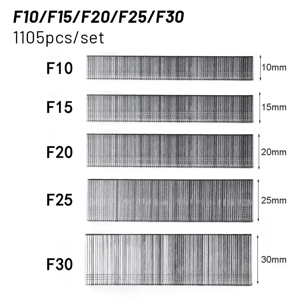 1105 Pcs F15/F20/F25/F30 Nail Gun Straight Brad Nails 304 Stainless Steel Stapler Nailer Staples Woodworking Power Tools
1105 Pcs F15/F20/F25/F30 Nail Gun Straight Brad Nails 304 Stainless Steel Stapler Nailer Staples Woodworking Power Tools