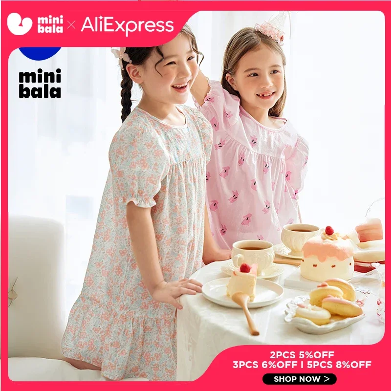 Mini Bala хлопковое платье для сна для девочек, летняя мягкая дышащая милая домашняя одежда, ночная рубашка для сна и домашней одежды
Mini Bala хлопковое платье для сна для девочек, летняя мягкая дышащая милая домашняя одежда, ночная рубашка для сна и домашней одежды