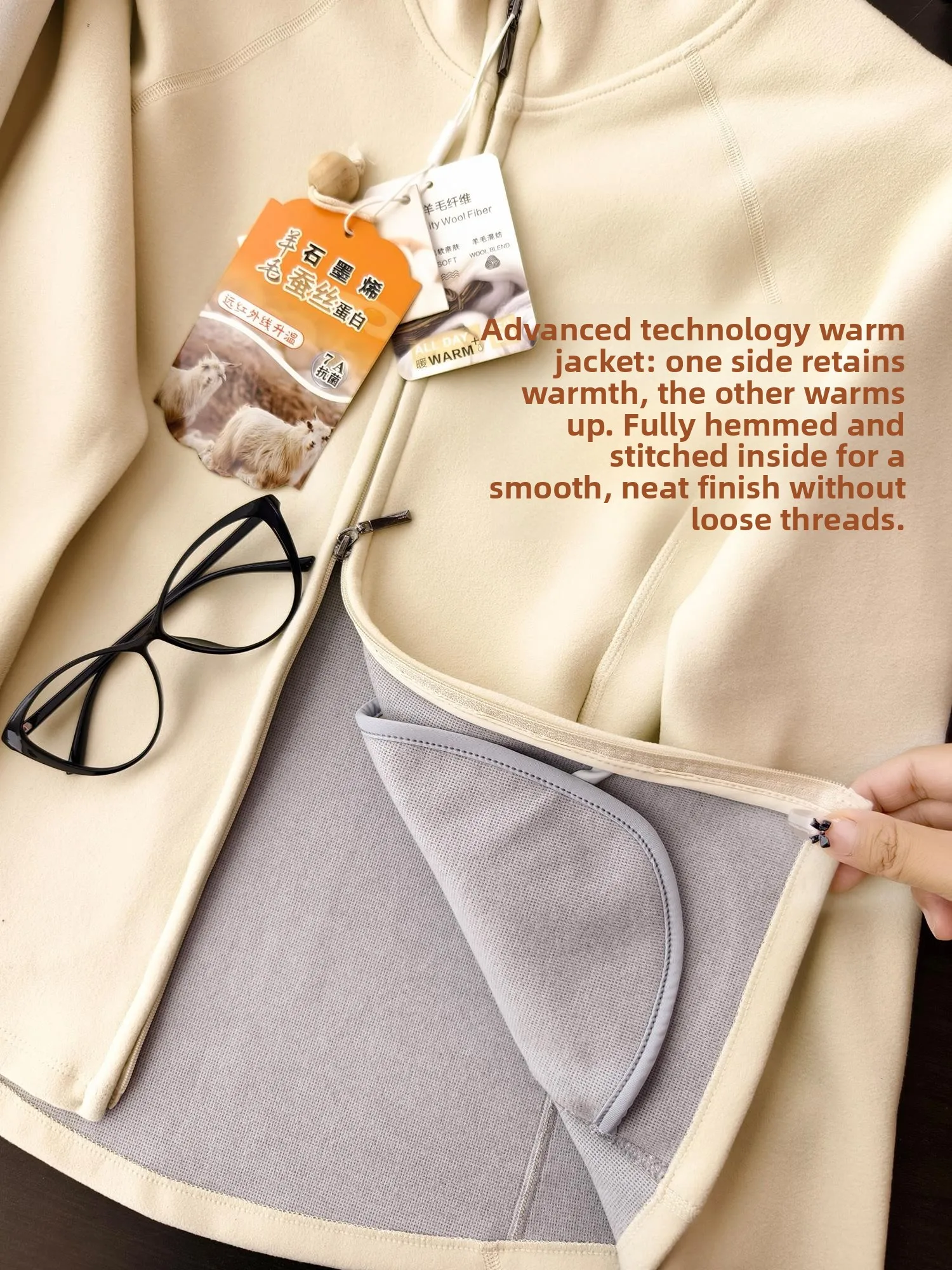 ThermaTech Silk Cashmere Protein Heated Shoulder Sleeve Outerwear Casual Style Women's Short Coat Warmth Polyester Spandex
ThermaTech Silk Cashmere Protein Heated Shoulder Sleeve Outerwear Casual Style Women's Short Coat Warmth Polyester Spandex