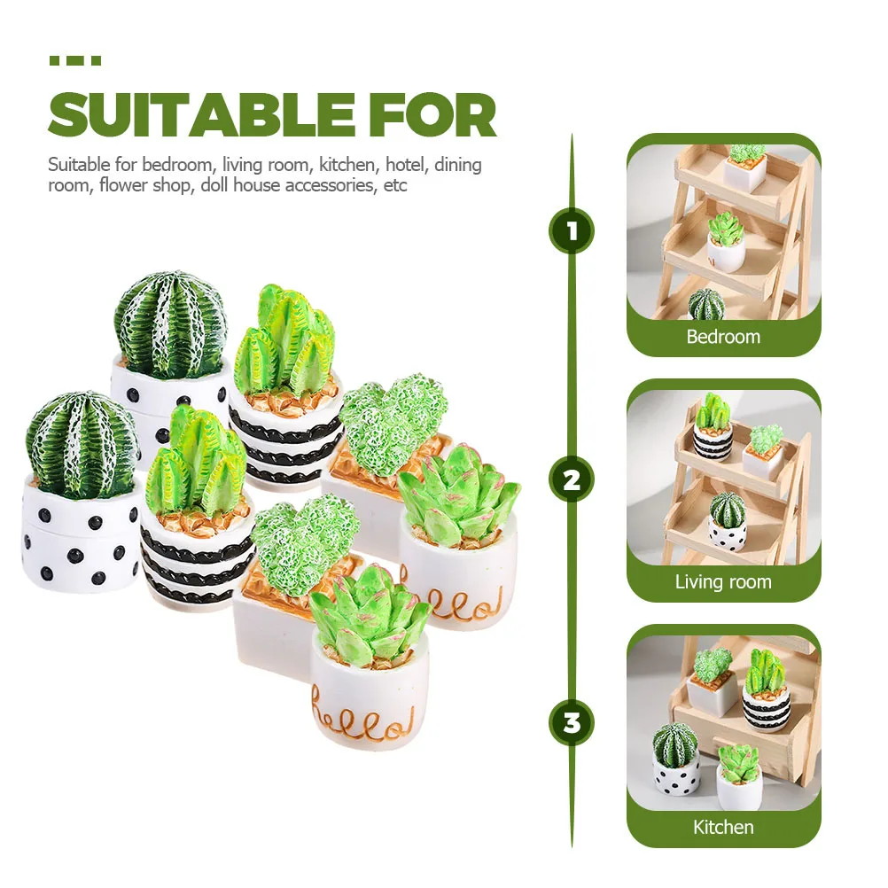 8 Pcs Cactus Ornament Realistic Miniature Plants Fake Succulent Faux Artificial Resin Small Potted Lifelike House Decorations
8 Pcs Cactus Ornament Realistic Miniature Plants Fake Succulent Faux Artificial Resin Small Potted Lifelike House Decorations