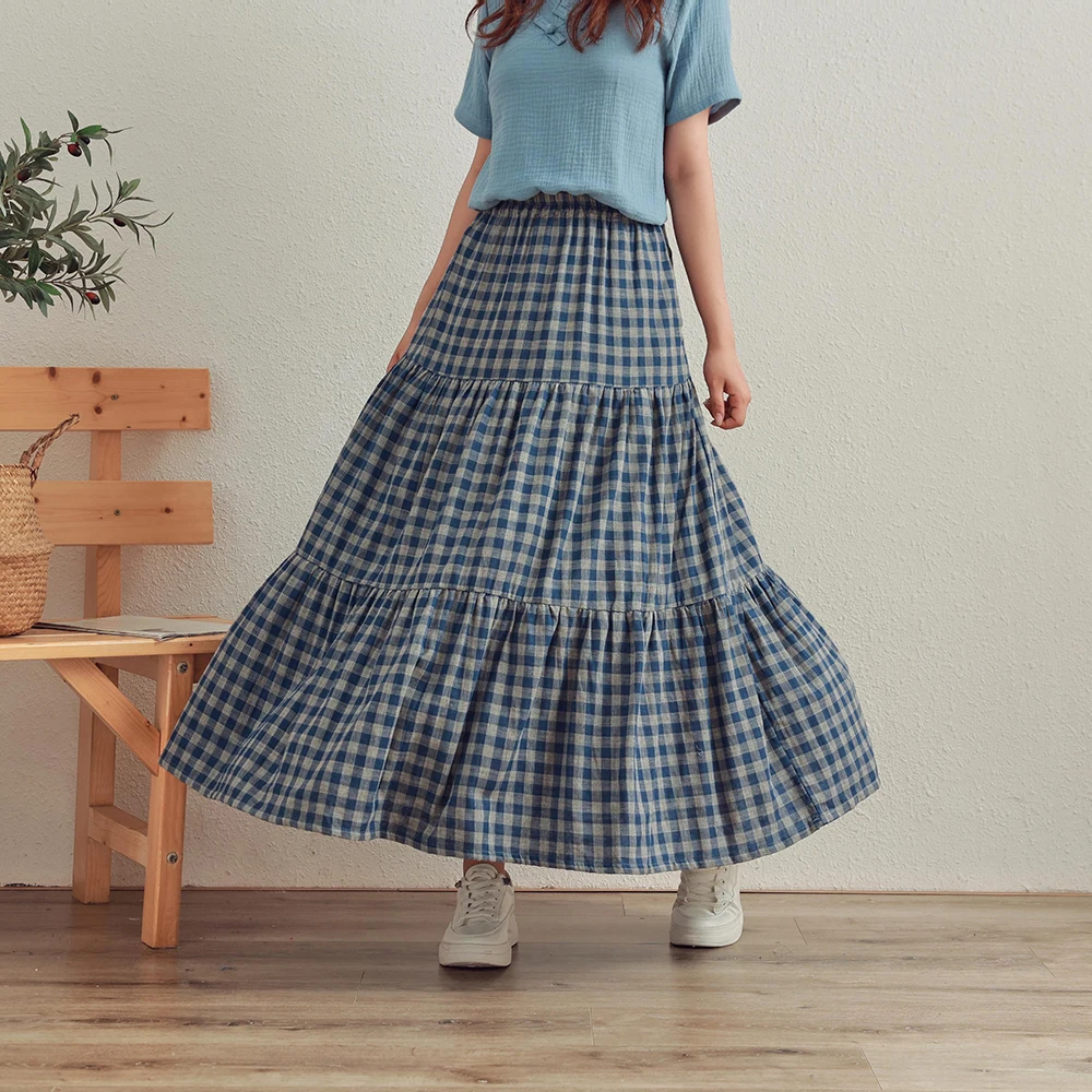 Maternity Plaid Tiered Maxi Pregnancy Skirt High Waist Loose Casual Blue Checkered Skirt Daily Wear Comfy Elastic Waist
Maternity Plaid Tiered Maxi Pregnancy Skirt High Waist Loose Casual Blue Checkered Skirt Daily Wear Comfy Elastic Waist