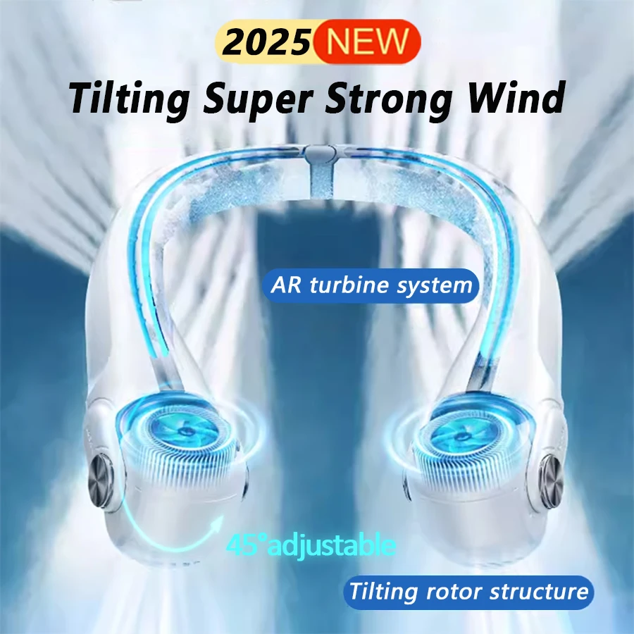 1PC 360° Air Supply Hanging Neck Fan Portable Air Conditioner Bladeless Fan Rechargeable Air Cooler Tilting Strong Wind
1PC 360° Air Supply Hanging Neck Fan Portable Air Conditioner Bladeless Fan Rechargeable Air Cooler Tilting Strong Wind