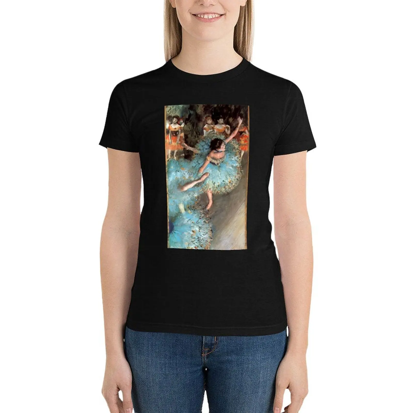 The Green Dancer by Edgar Degas. Classic French Impressionist painting T-Shirt Short sleeve tee female white t shirts for Women
The Green Dancer by Edgar Degas. Classic French Impressionist painting T-Shirt Short sleeve tee female white t shirts for Women