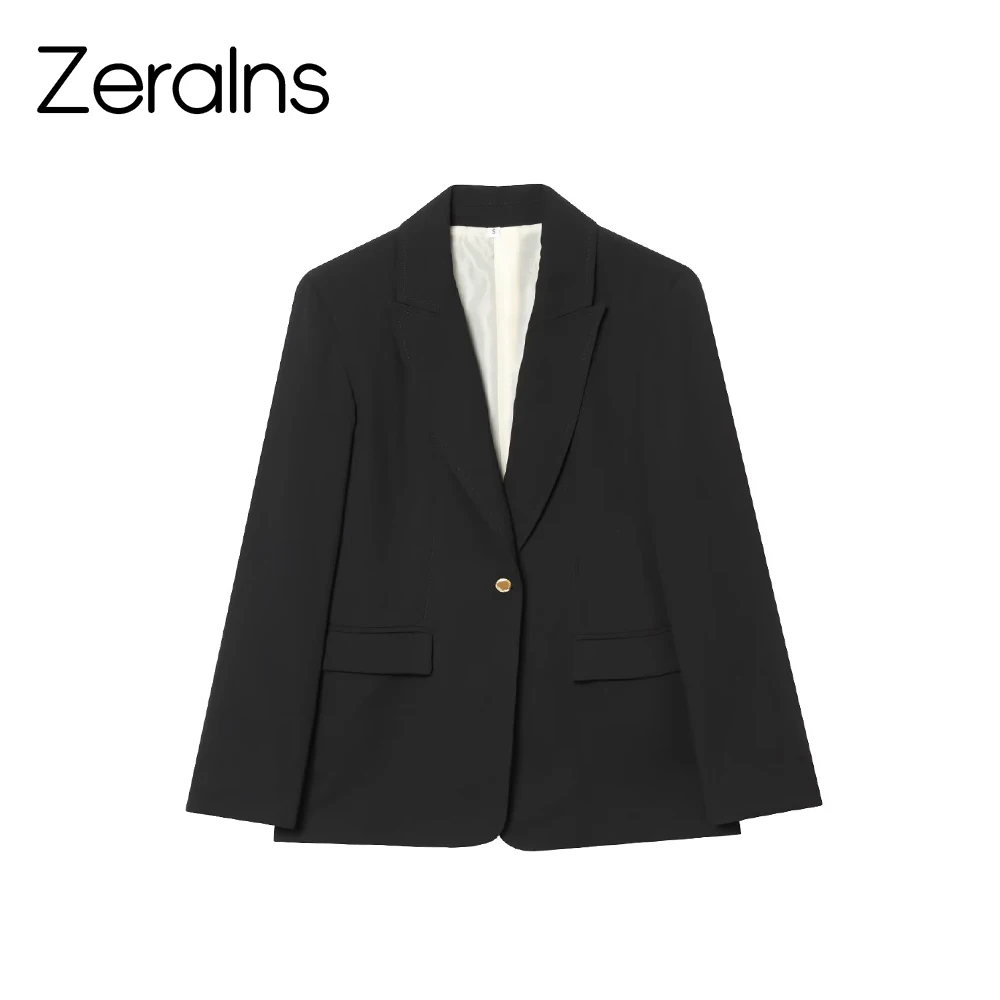 ZERAINS Summer New Product Women's French Commuting Style Flip Collar Long Sleeve with Shoulder Pads Slimming Suit Coat
ZERAINS Summer New Product Women's French Commuting Style Flip Collar Long Sleeve with Shoulder Pads Slimming Suit Coat