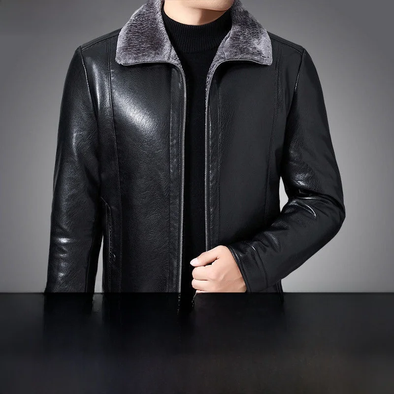 Autumn Winter Genuine Leather Men's Jaet Coat Haifeng Inteated Fur Middle Aged Large Size Leather Jaet Dad Top
Autumn Winter Genuine Leather Men's Jaet Coat Haifeng Inteated Fur Middle Aged Large Size Leather Jaet Dad Top