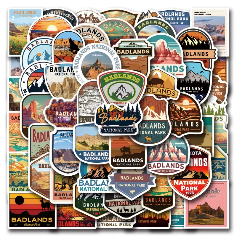 55pcs Cartoon Cute Badlands National Park Creative Personalized Graffiti Decorative Stickers
55pcs Cartoon Cute Badlands National Park Creative Personalized Graffiti Decorative Stickers