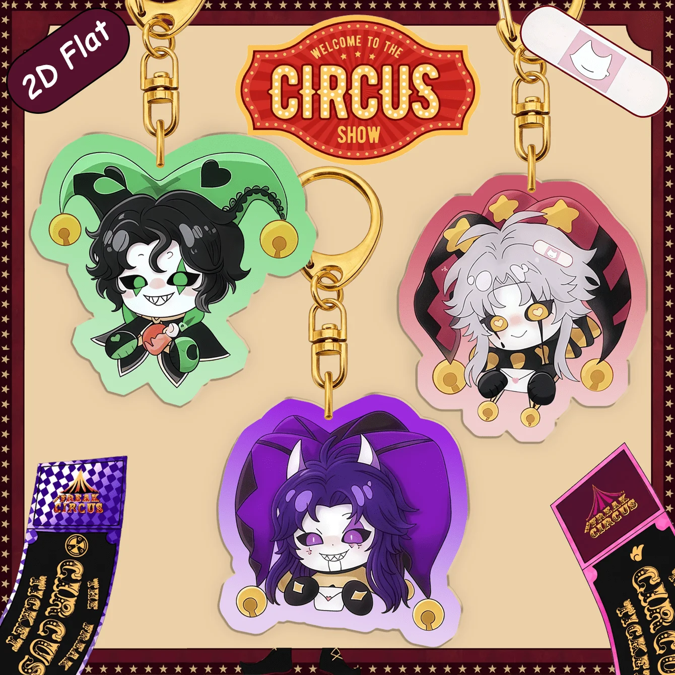 The Freak Circus Keychain,Harlequin,Pierrot,Jester keychain,Anime Fans Merch Goods,Bag Charm,Car Charm,Birthday Gift
The Freak Circus Keychain,Harlequin,Pierrot,Jester keychain,Anime Fans Merch Goods,Bag Charm,Car Charm,Birthday Gift