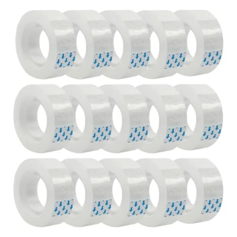15 Rolls Transparent Clear Tape Refills for Dispenser, 0.7-Inch Wide, 27.3 Yards Long, Perfect for Gift Wrapping, Crafts, Home,
15 Rolls Transparent Clear Tape Refills for Dispenser, 0.7-Inch Wide, 27.3 Yards Long, Perfect for Gift Wrapping, Crafts, Home,